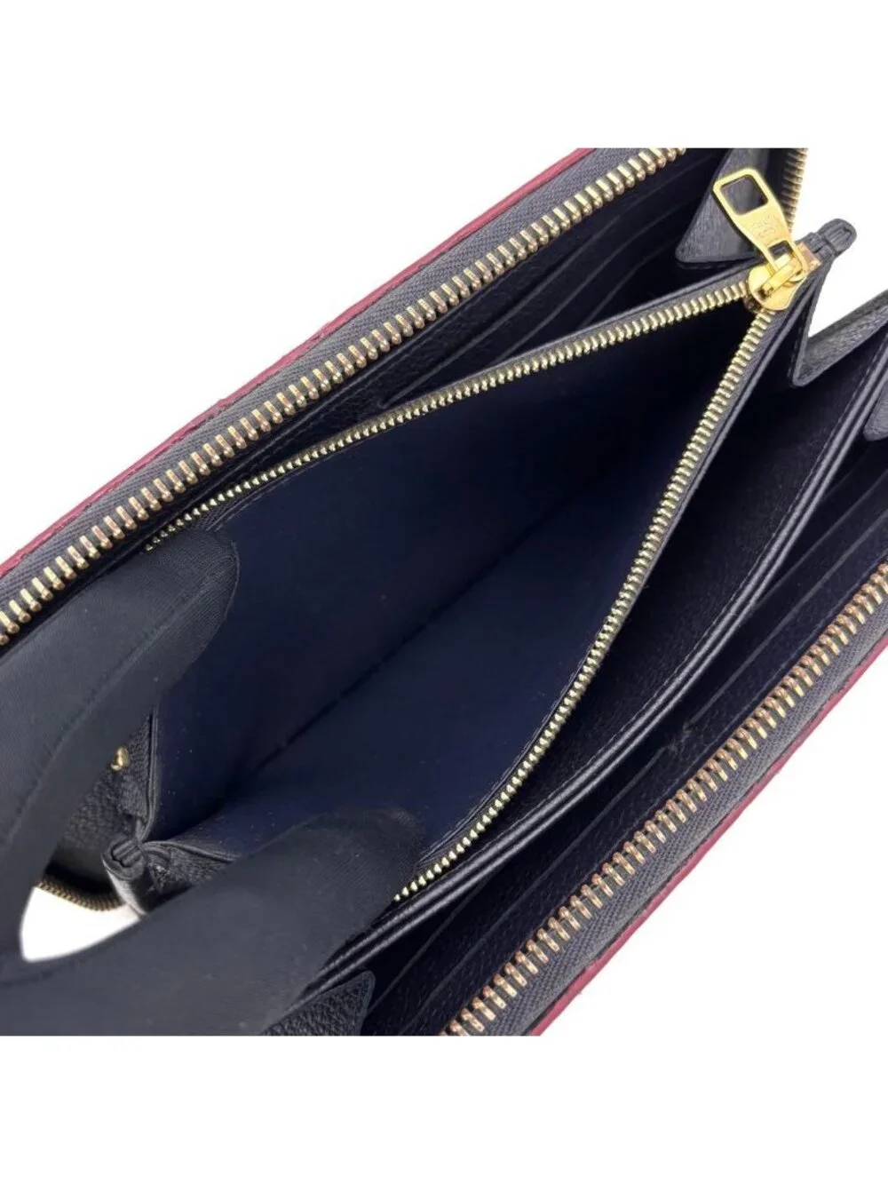 Louis Vuitton Monogram Empreinte Zippy Wallet Marine Rouge
